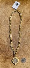 Matte Gold Genuine Buffalo Nickel Necklace