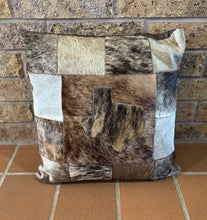 Cowhide Texas Pillow - Darker Brindle