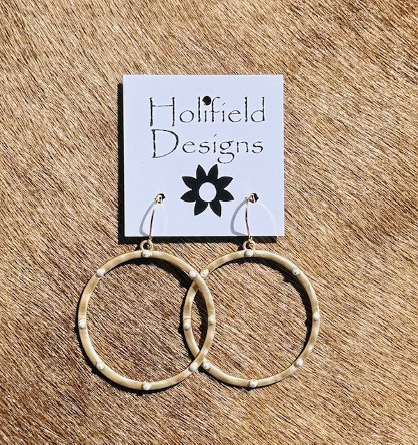 Matte Gold Hoop Earrings