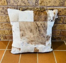 Light Brown Brindle Patchwork Pillow