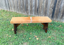 Cowhide Bench - Light Brown w/ White Stripe