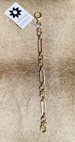 Matte Gold Fancy Chain Bracelet