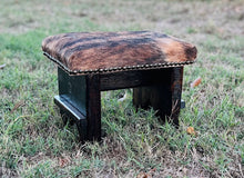 Medium Brown Brindle Foot Stool 2