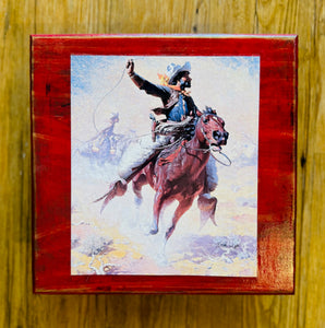 Old West Cowboy Red Ranchero Box