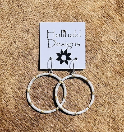 Matte Silver and Gold Hoop Earrings